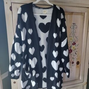 Anthropologie Maeve open front cardigan with front pockets, size M/L